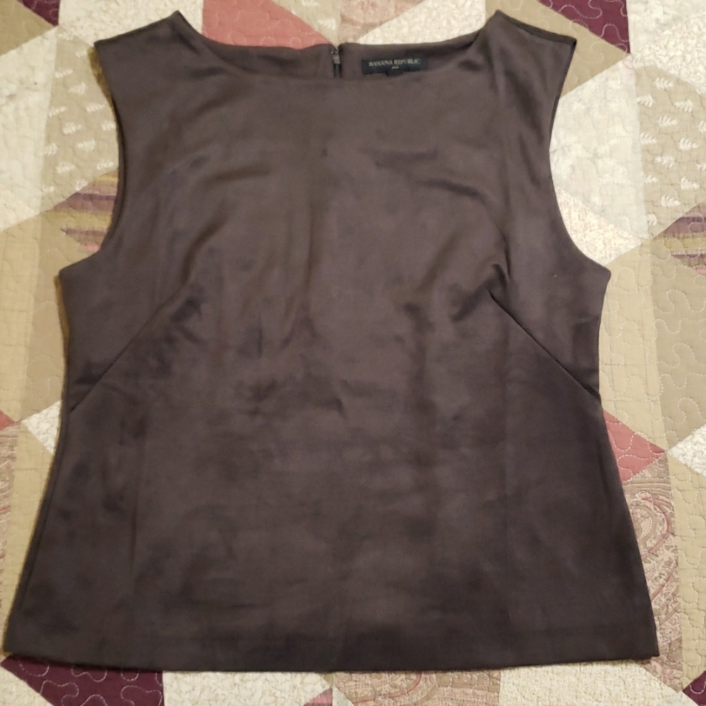 Banana Republic Vegan Suede Top M